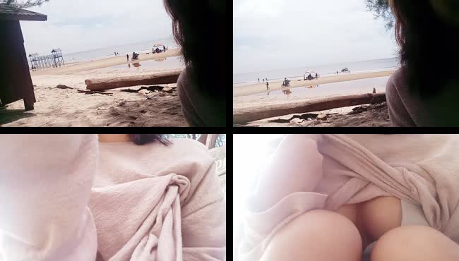 Ciya 5 pamer di pantai.mp4