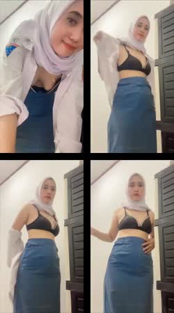 Hijab Binal Cosplay Seragam Dientot Nikmat.mp4