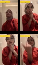 Hijab Girl playing with her tits in public toilet (480).mp4